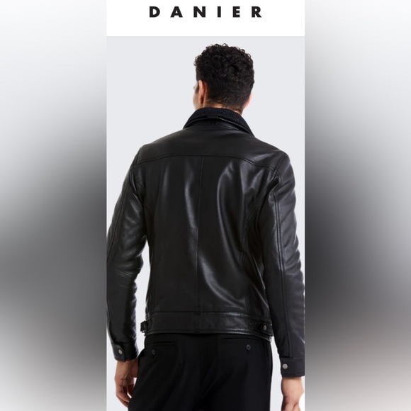 DANIER Men’s Black Leather Jacket. Size L. Like New! Mint. removable Liner - Picture 10 of 10